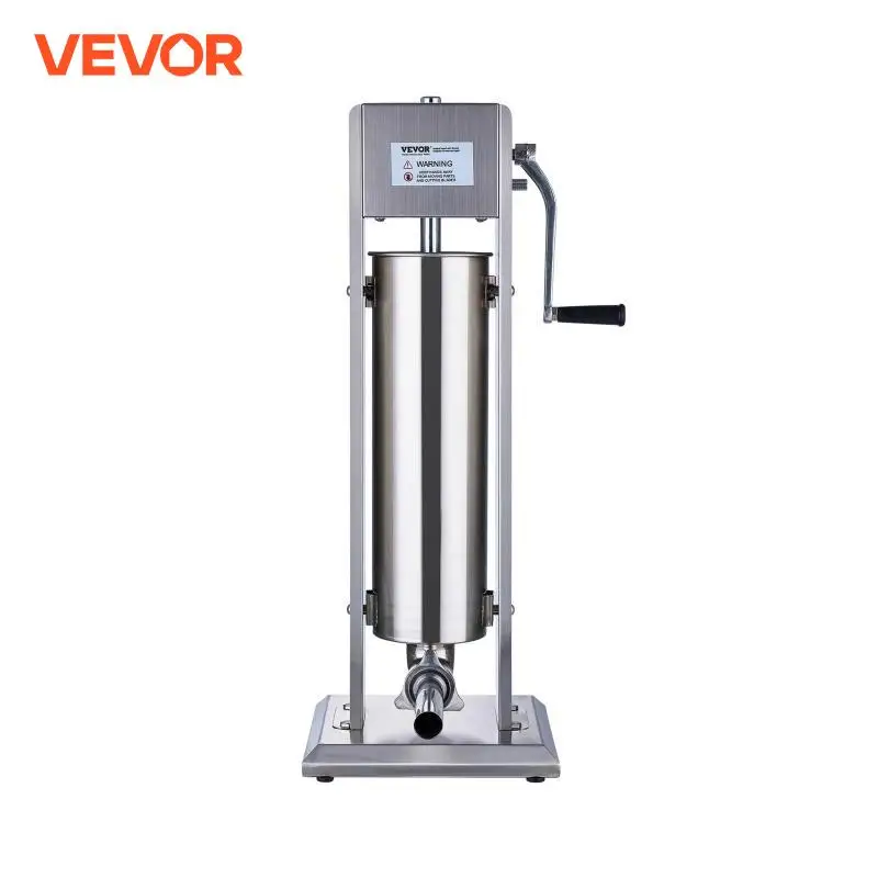 VEVOR Manual Sausage Stuffer 7 L / 15 LBS Vertical Food-Grade 304 Stainless Steel for Home Kitchen Restaurant Commercial 23.2lbs