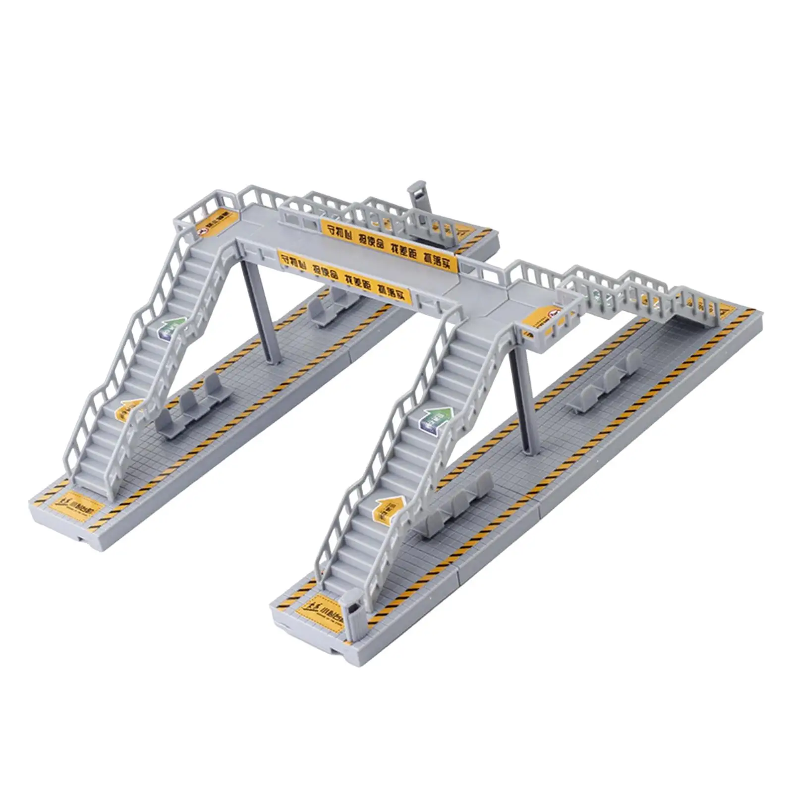 HO Scale Model Building Kits Pedestrian Bridge DIY Assembled flyovers for Train Station Layout