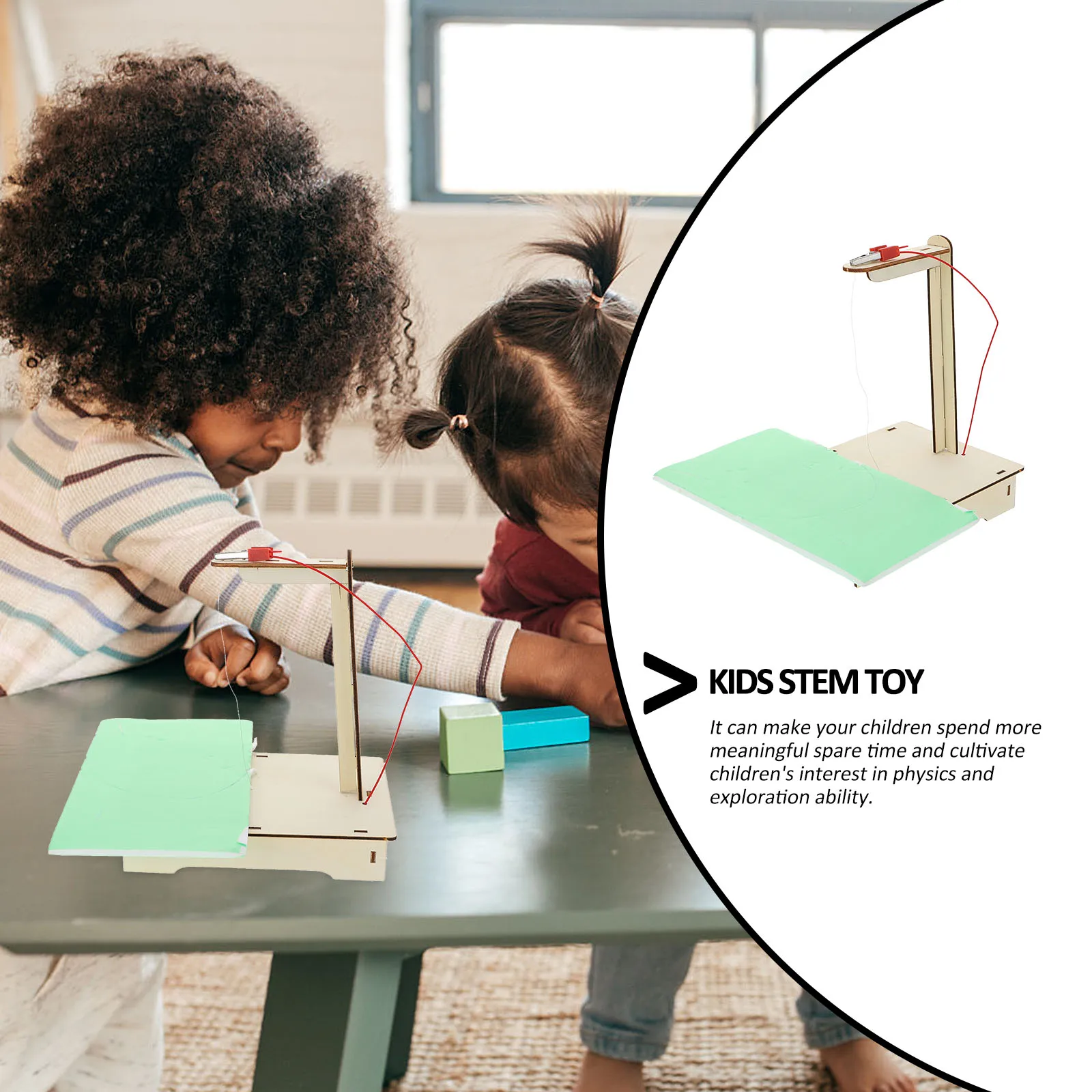 

Foam Toy STEM Plaything Science Learning Kit Kids Educational Wooden Kits Easy Use Skin-Friendly Smooth Touch