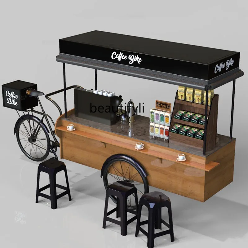 

Outdoor mobile food truck display props, scenic street view stalls, promotional coffee truck commercial