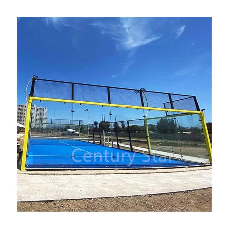 Prezzo di fabbrica originale paddle court paddle tennis Vendita calda Padel court panoramico completo Fornitore cinese