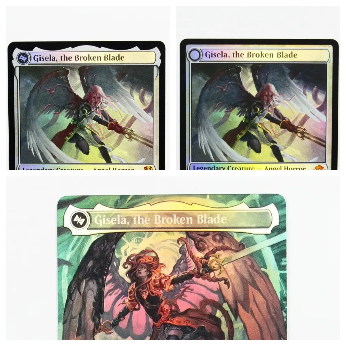 (Gisela, the Broken Blade) Foil/Holo TCG Magical Proxy Cards Black Top Quality Proxy Gathering Board Playing Game Trading Cards