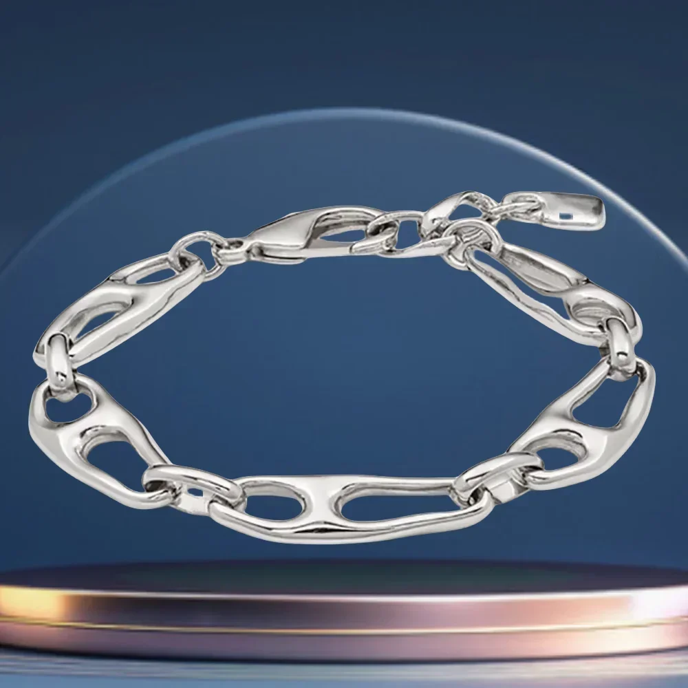 Summer New Product, Neutral Cool Style Silver Geometric Bracelet, Women's Accessories, Giving Friends Commemorative Gifts