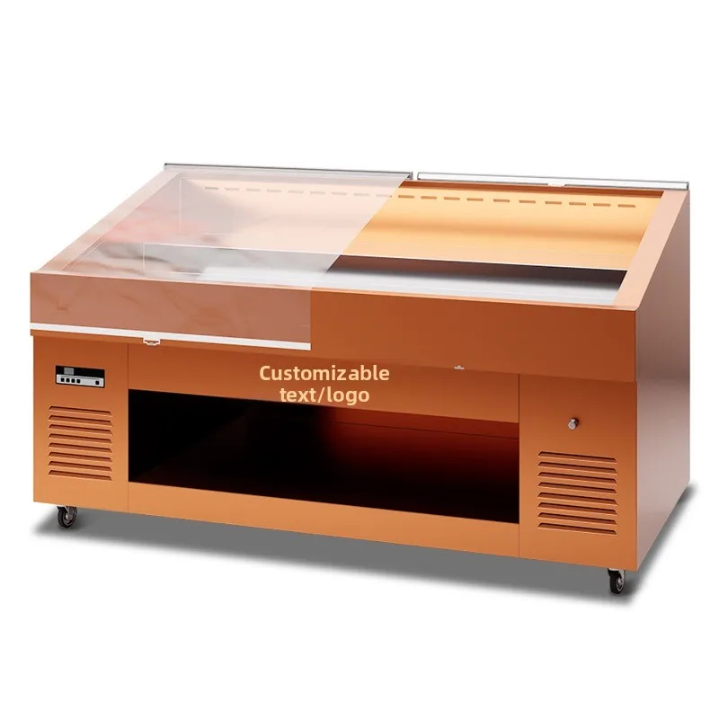Air-cooled display cabinet, ladder spray ordering cabinet, self-service barbecue horizontal refrigerated fresh-keeping cabinet
