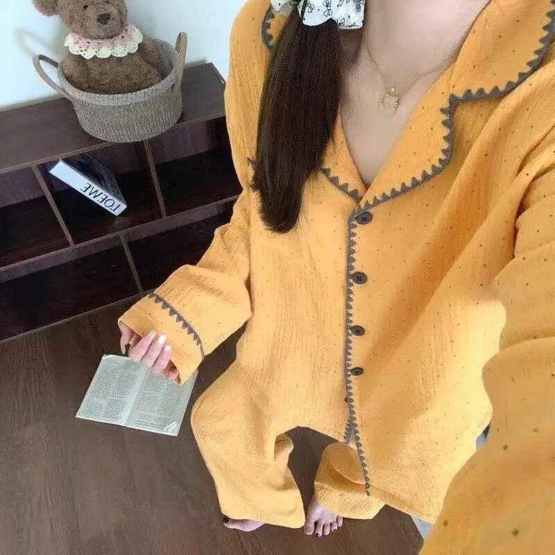 Set Piyama Wanita Terbaru, Set Piyama Wanita Hangat untuk Musim Dingin, Pakaian Rumah Modis, Piyama Lucu dan Lembut, Set Piyama Maillard