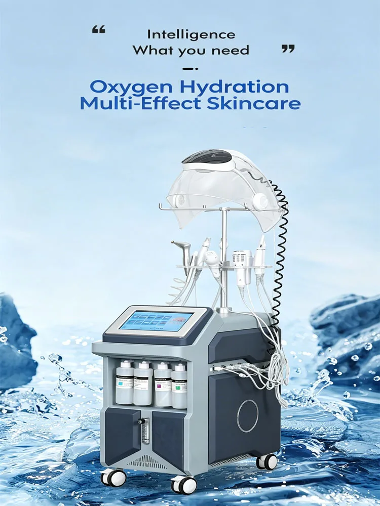 Cross Border 2026 New Fifth Generation Astronaut Hydrogen Oxygen Skin Beauty Device LED Spectral Mask Cleaning Oxygen Injection