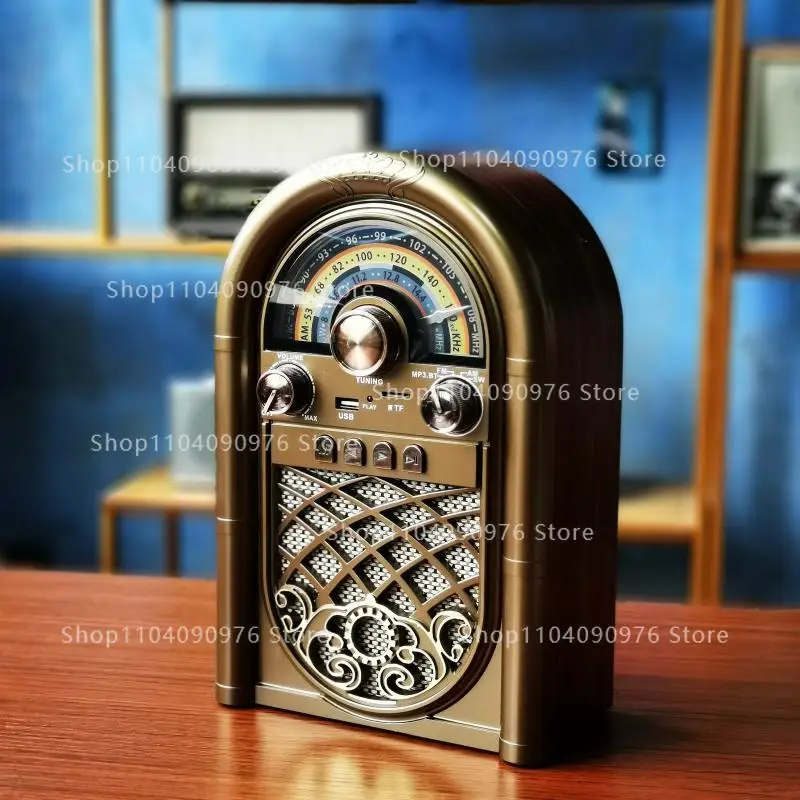 

Retro nostalgic radio bluetooth speaker plug-in card audio desktop FM medium wave shortwave high-end