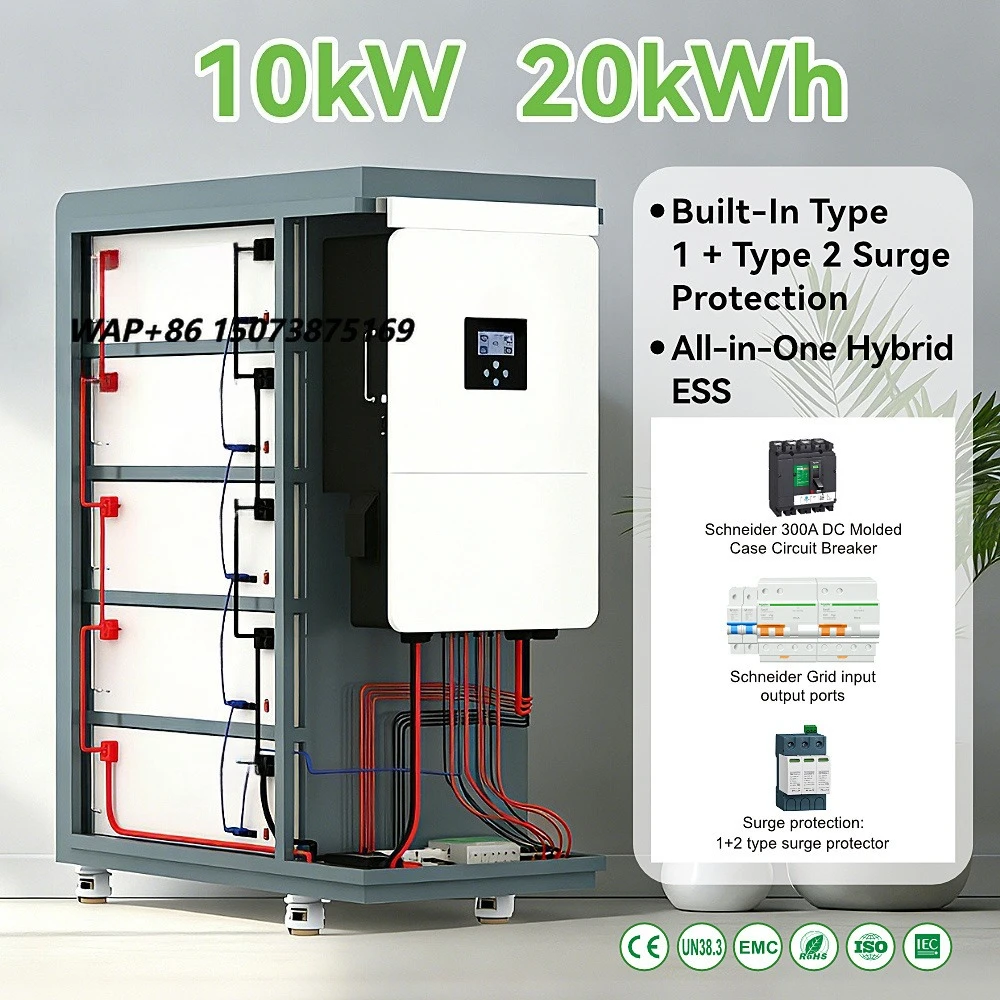 JApower Solar System Home Power All in One 10kW 20kWh Lithium Battery Energy Storage System with Hybrid Inverter for Residential