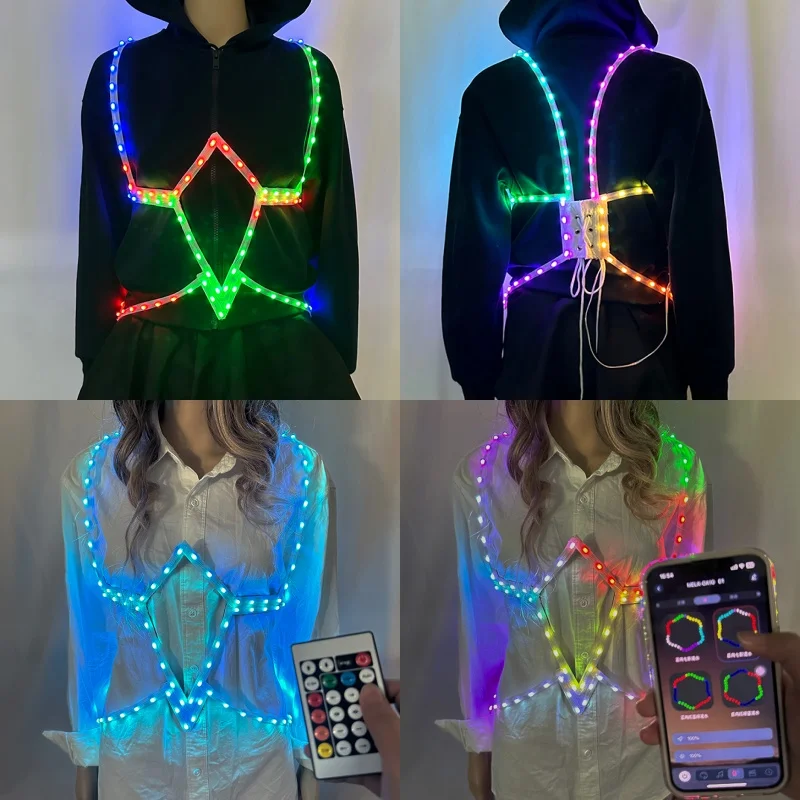 

Светодиодный пояс с дистанционным управлением для женщин, меняющий цвет, для танцев, вечеринок, декора, выступлений в барах и ночных шоу