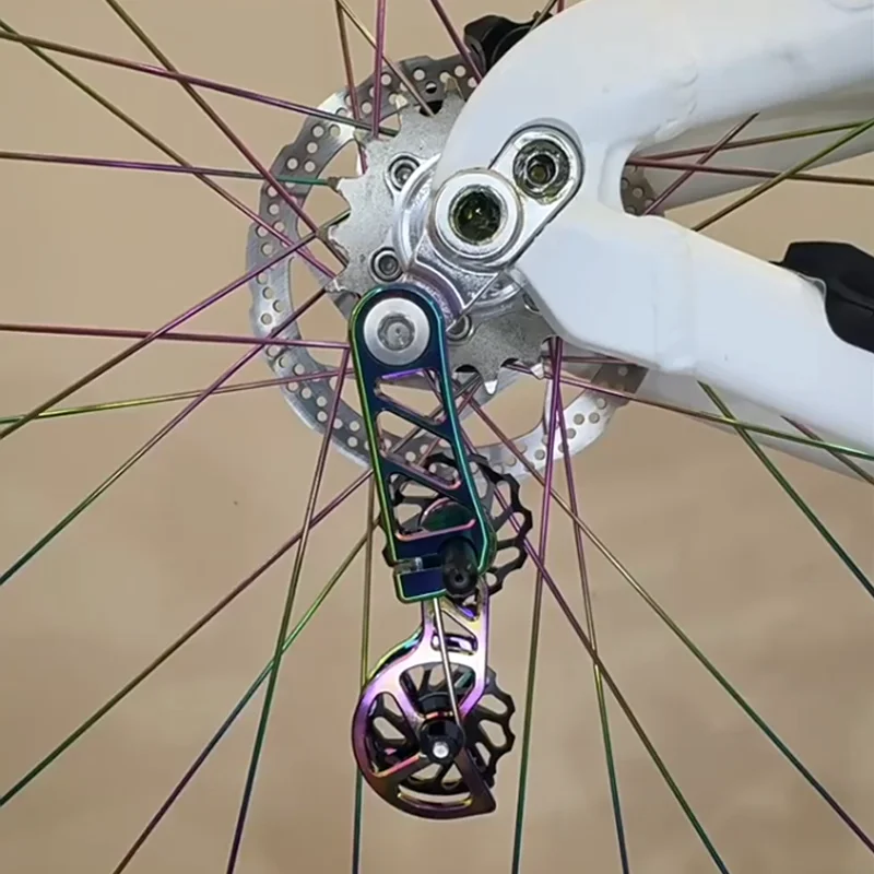 Dirt Jump Bike Chain Protection Dual-wheel System, Dirt Slope Folding Bike, Single-speed Aluminum Alloy CNC Modified Part