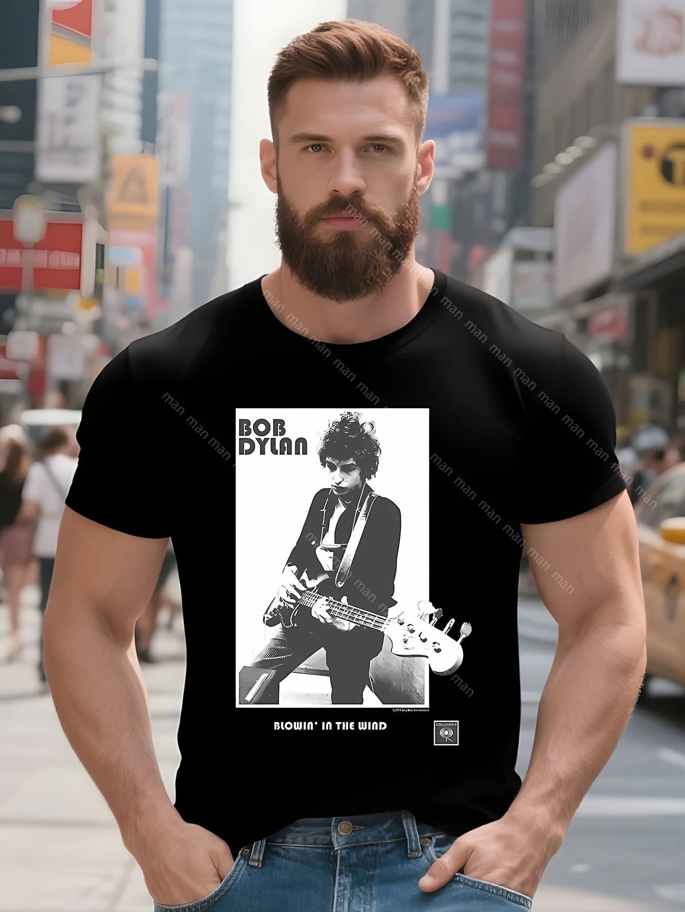 

Bob Dylan, Blowin In The Wind lightweight cotton washable and durable crew neck ideal for weekend getaways reliable quality avai