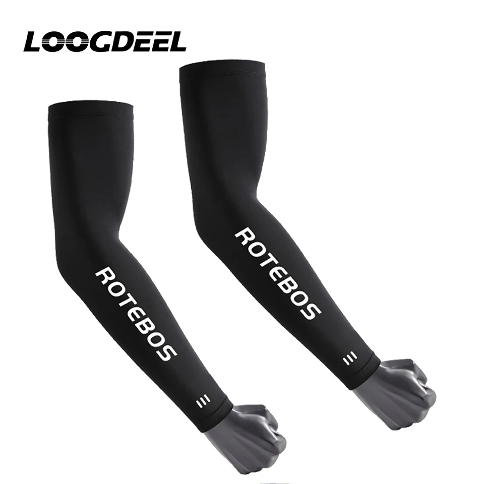 

LOOGDEEL Sun Protection Anti-UV Quick Dry Ice Silk Sleeves Cycling Sleeves Breathable Cooling Sweat-absorb Elastic Hiking Sleeve