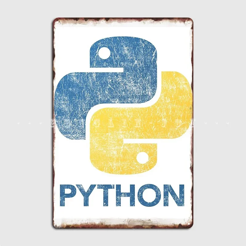 Retro Python Programmer Metal Sign Cinema Living Room Cinema Printing Plaques Tin Sign Poster