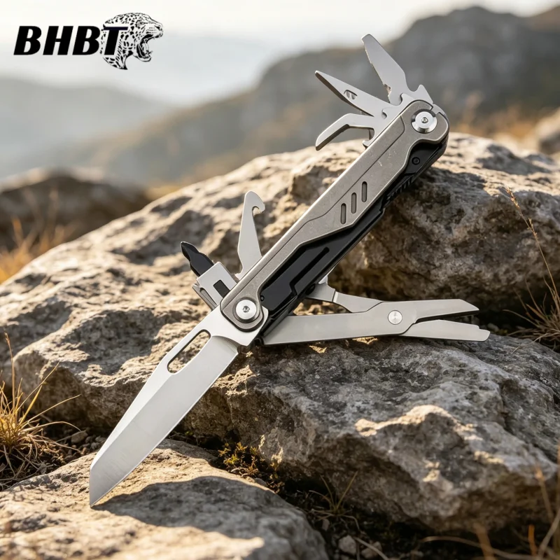 BHBT 16 in 1 Mini Folding Multitool Knife Multi-functional Tool Scissors Screwdriver EDC Outdoor Camping Survival Equipment