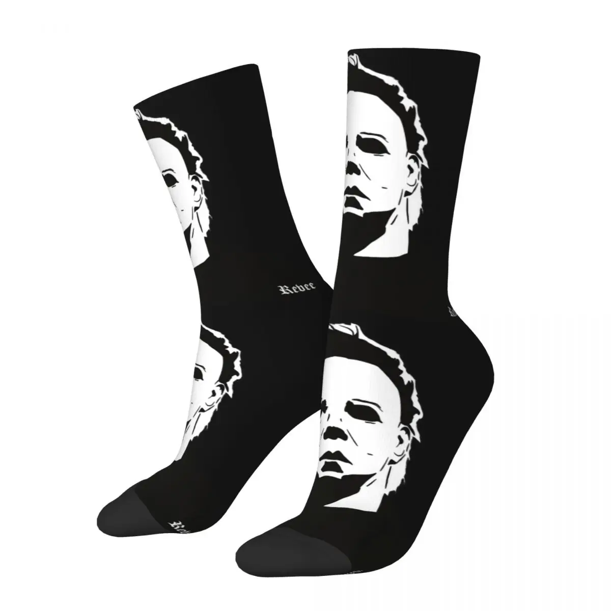 Unisex Michael Myers Portrait Socks Comfortable Fashion Halloween Socks Harajuku Stuff Middle TubeStockings Little Small Gifts