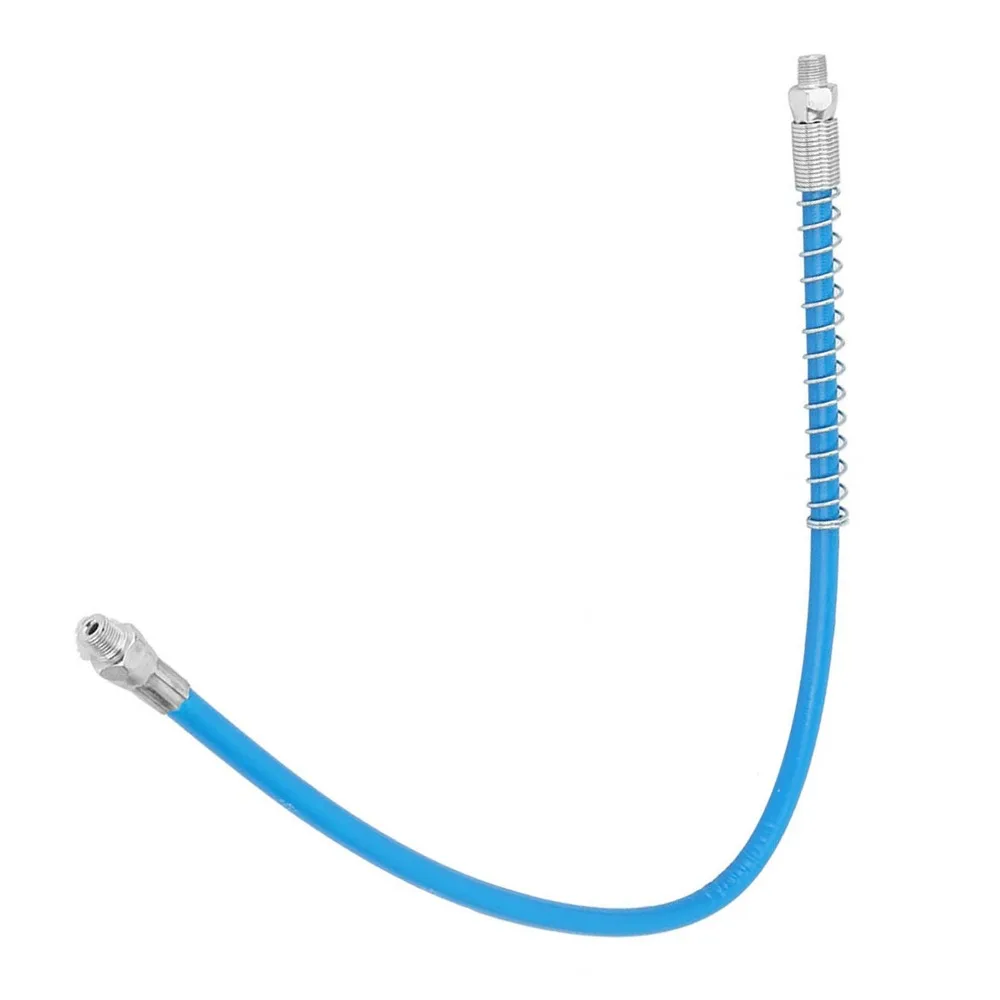 10000 PSI Grease Gun Whip Hose Spring Flex Explosionproof Flexible Grease Hose Quick Release Grease Gun Replacement Hose