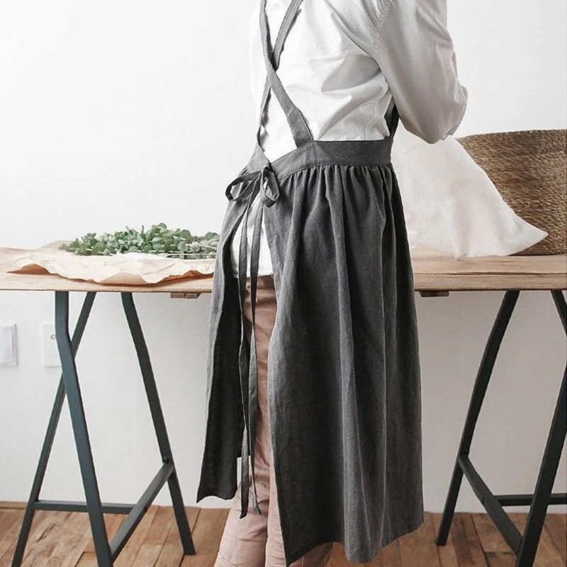 Useful Skirt Apron Brief Nordic Skirt Cotton Linen Apron Coffee Shops And Flower Shops Work Cleaning Aprons For Women Washing