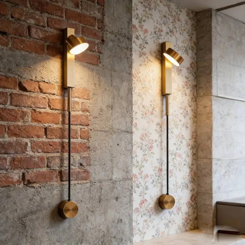 

Nordic modern minimalist living room wall lamp Italian creative bedroom bedside lamp showroom study classic art wall lamp