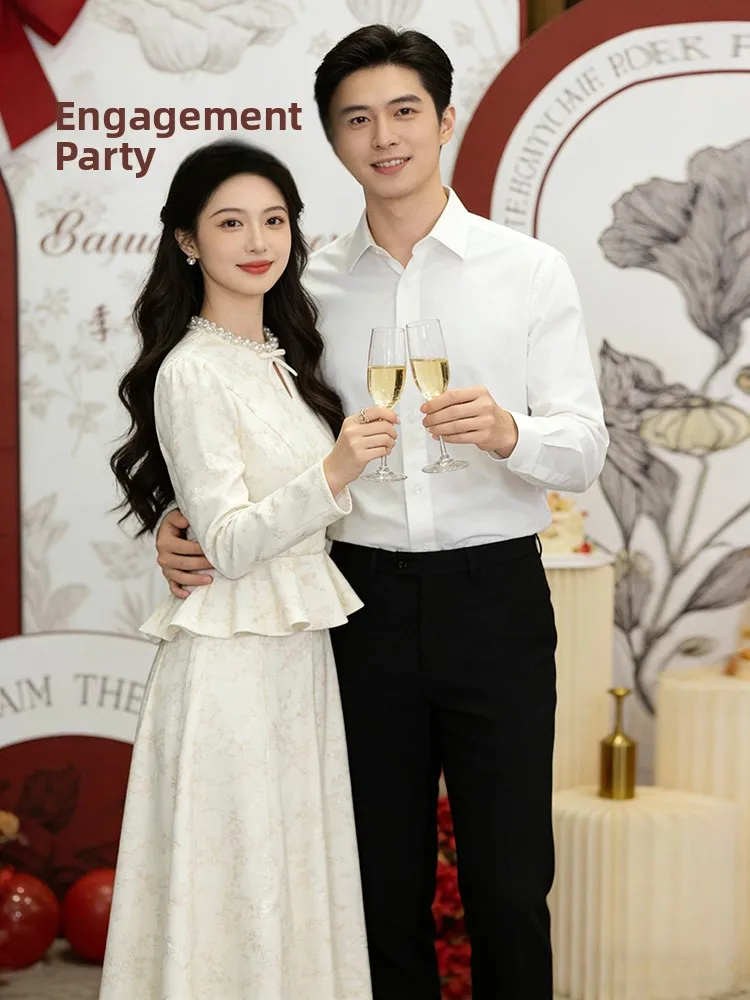 

New Chinese Sle Wedding Dr Ele Formal Ceremony Host ort Sve Winter Dr for Engagement Par Performance