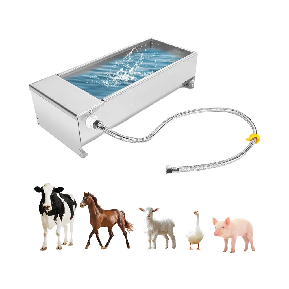 

7.5L Large Capacity Automatic Water Dispenser 304 Stainless Steel Self-Filling Drink Bowls For Dogs Horses Cows Goats New
