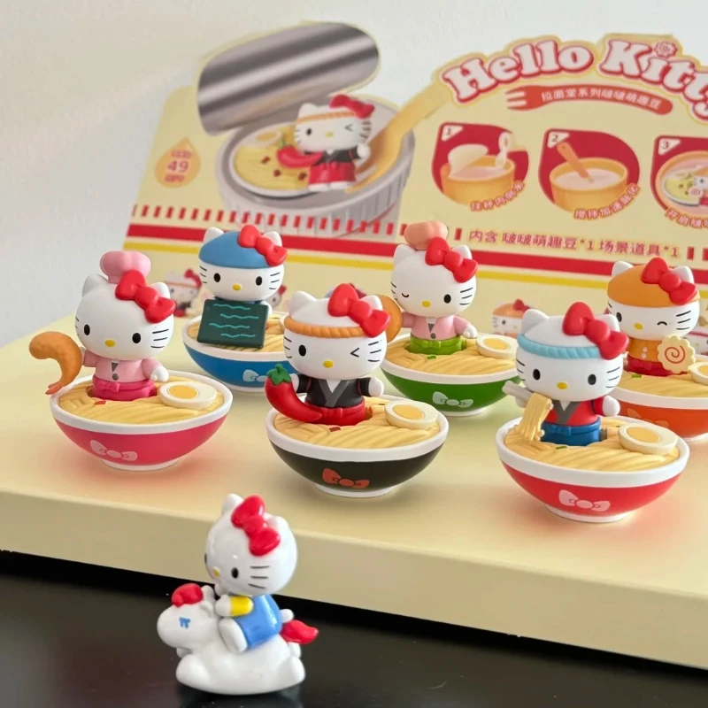 

Sanrio Hello Kitty Ramen Shop Series Blind Box Figurine Anime Figure Mystery Box Toy Girl Holiday Surprise Gifts