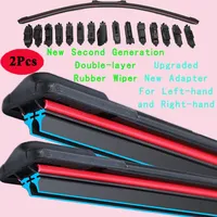 For Ford Fiesta Ikon WP WQ WS WT ST Hatchback Models 2015 2016 2017 2019 2020 2021 2022 Car Brushes Double Rubber Wiper Blades