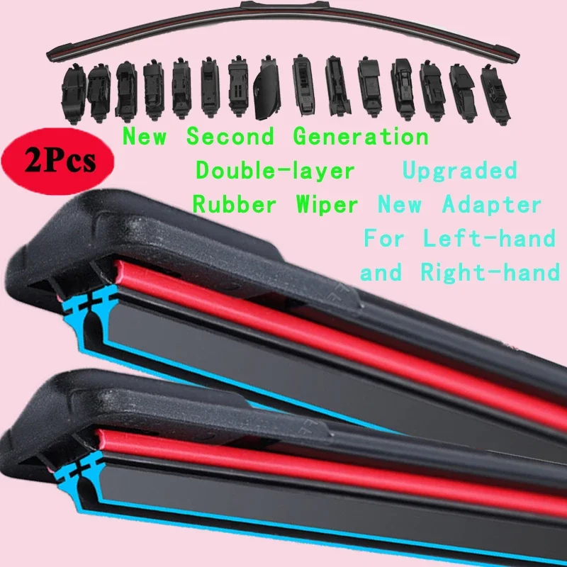 For BMW MINI Cooper Clubman Clubvan R55 2007 2008 2009 2010 2011 2012 Car Brushes Double Rubber Windshield Wiper Blades Winter