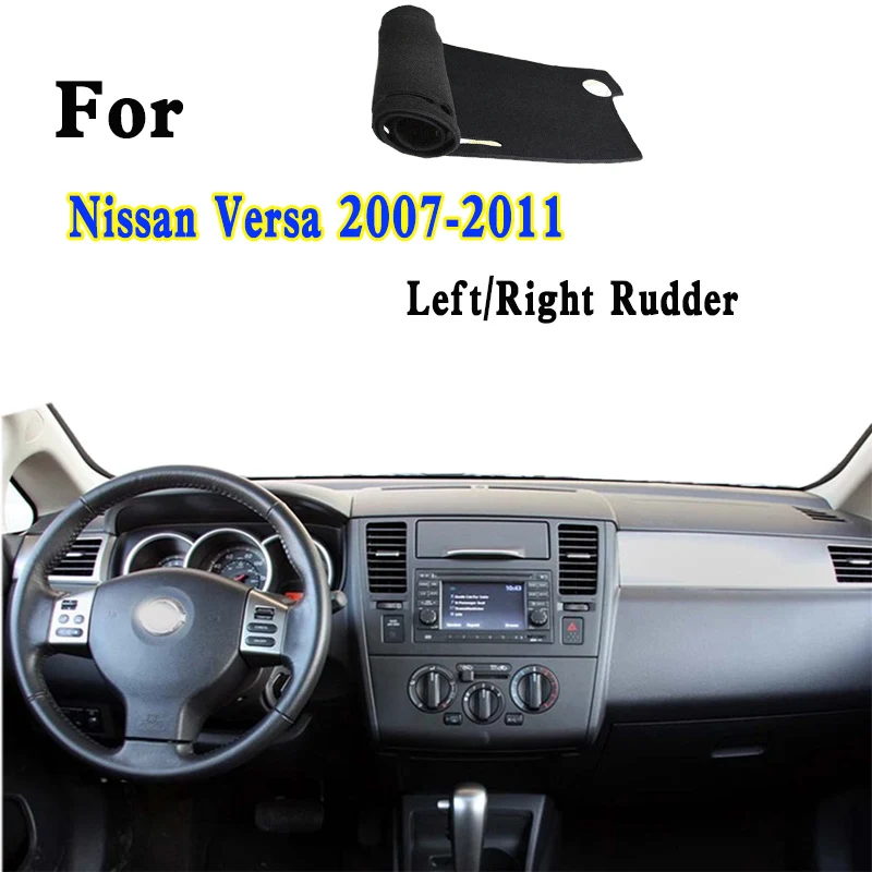 

For 2007-2011 Nissan Versa I Mk1 Car-Styling Dashmat Dashboard Cover Instrument Panel Insulation Protective Pad Ornaments