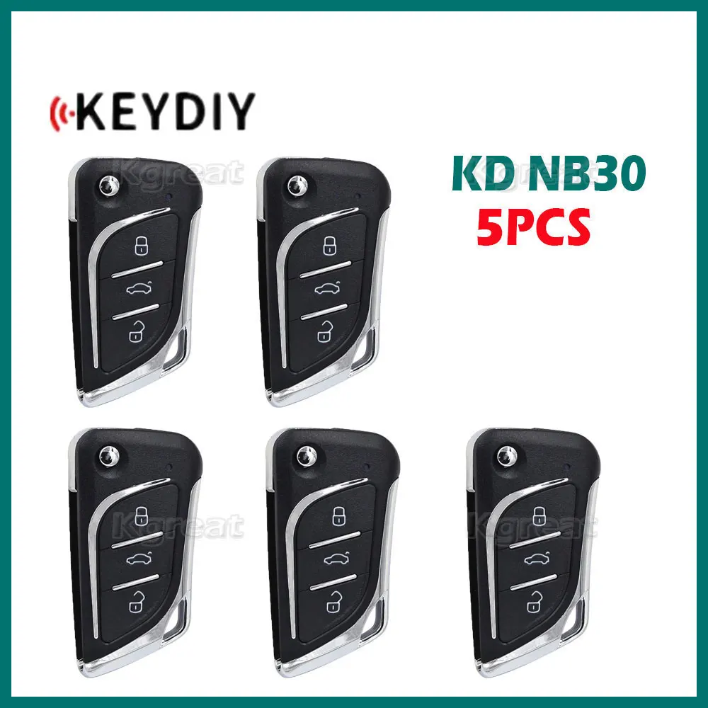 

5 шт. KEYDIY KD NB30 Автомобильный Дистанционный ключ серии NB с PCF Многофункциональный дистанционный ключ 3 кнопки для KD900/KD MINI/KD MAX ключевой программатор