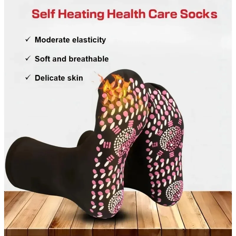 6/3/1 paires Tourmaline auto-chauffant chaussettes hiver chaud thermique soins de santé chaussettes minceur santé chaussette courte thérapie magnétique chaussette