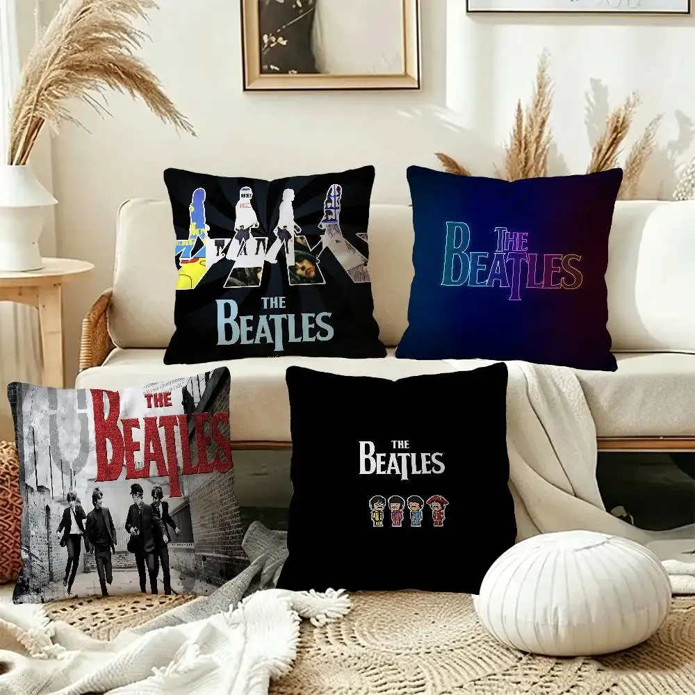 T-The-B-Beatles Rock Band Cushion Cover Pillow Cover Decor Pillowcase Printed Cushion Case for Couch