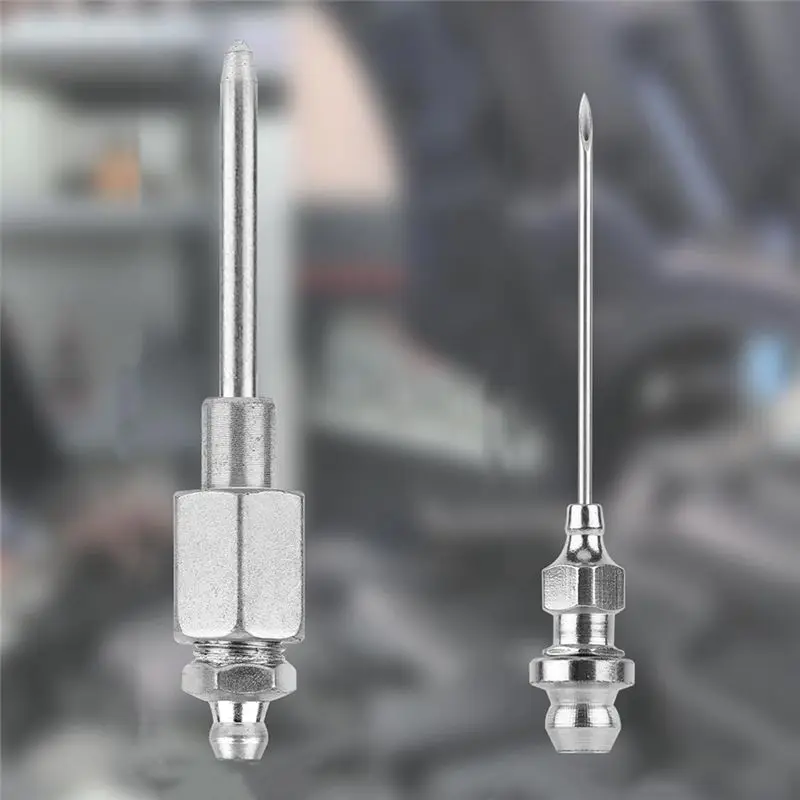AEE2-5Pcs Grease-Gun Needle Nozzle Kit,3 Grease-Gun Needle Dispensers&2 Injector Needles,Greasegun Tip Adapter Fitting Tool