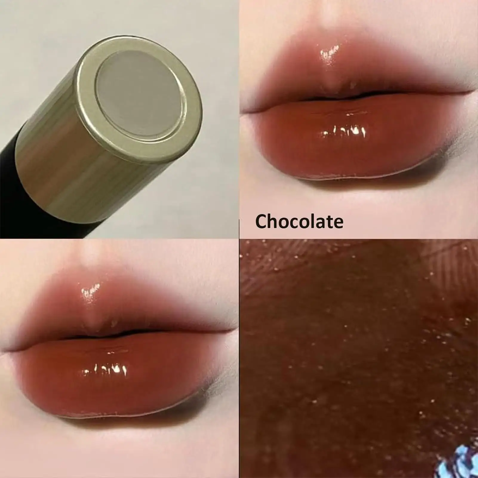 Lápiz labial marrón Chocolate, lápiz labial hidratante de color rojo oscuro, lápiz labial duradero, brillo de labios marrón té negro, brillo de labios marrón oscuro Punk
