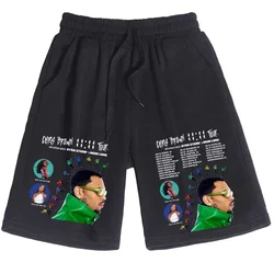 Chris Brown 11:11 Tour 2024 Pantaloni corti Uomo Donna Outdoor Casual Cotone da spiaggia allentato