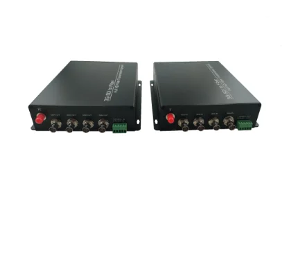 4 CH 3G SDI with 1 CH reverse RS485 Data to FC Fiber Optic Converter up to 20km SM singer fiber