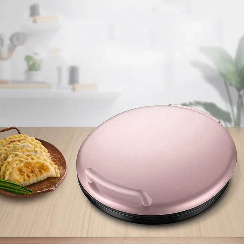 กระทะอบไฟฟ้าเครื่องทำความร้อนสองด้านเครื่องทำแพนเค้กแซนวิชอาหารเช้าเครื่องทำเครปสำหรับใช้ในครัวเรือน