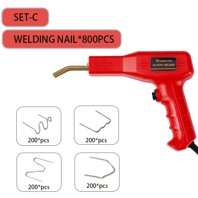 Plastic Lasser Hot Schiethamer met 200-800 Spijkers voor Auto Bumper PVC Reparatie Garage Tool Kit Machine Lassen