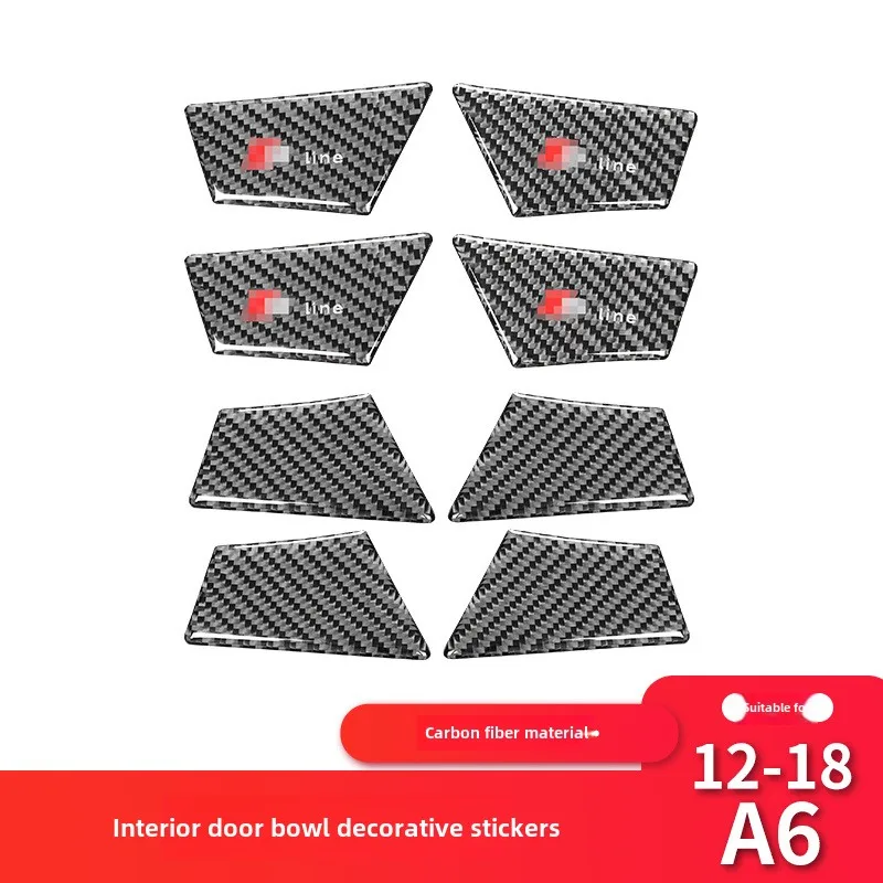 

Suitable for Audi A6L door inner door bowl decorative sticker A6L carbon fiber interior modification