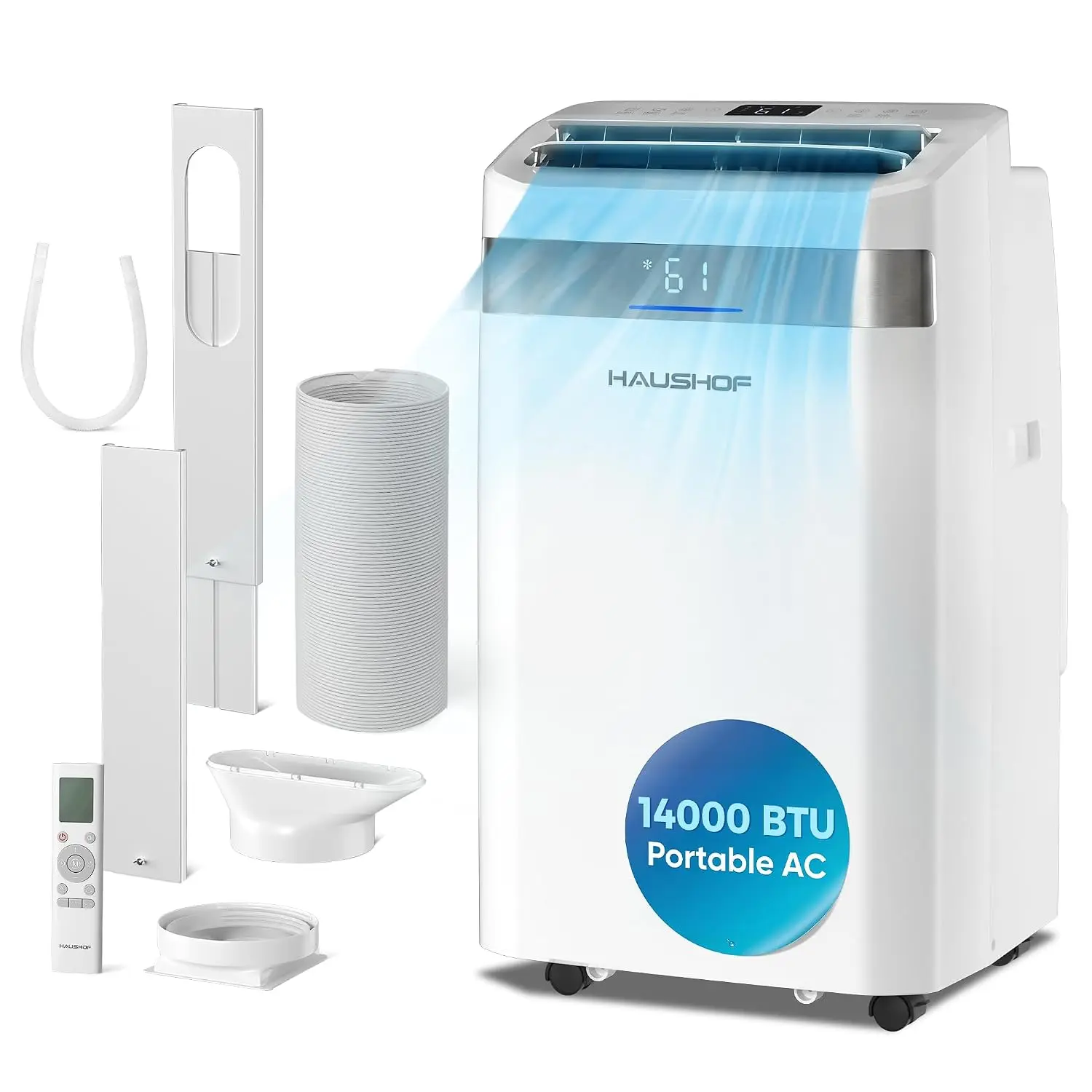 

14000 BTU Portable Air Conditioners, Portable AC with Cool, Fan, Dry & Sleep Mode, AC Unit Portable with 35°-70°, Customized
