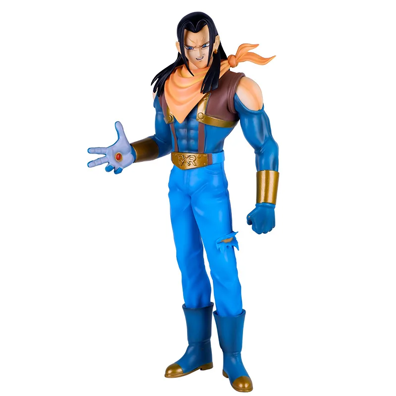 29cm Anime Dragon Ball Z Android #17 Lapis PVC Action Figure Battle Statue Collectible Model Kids Toys Doll Gifts