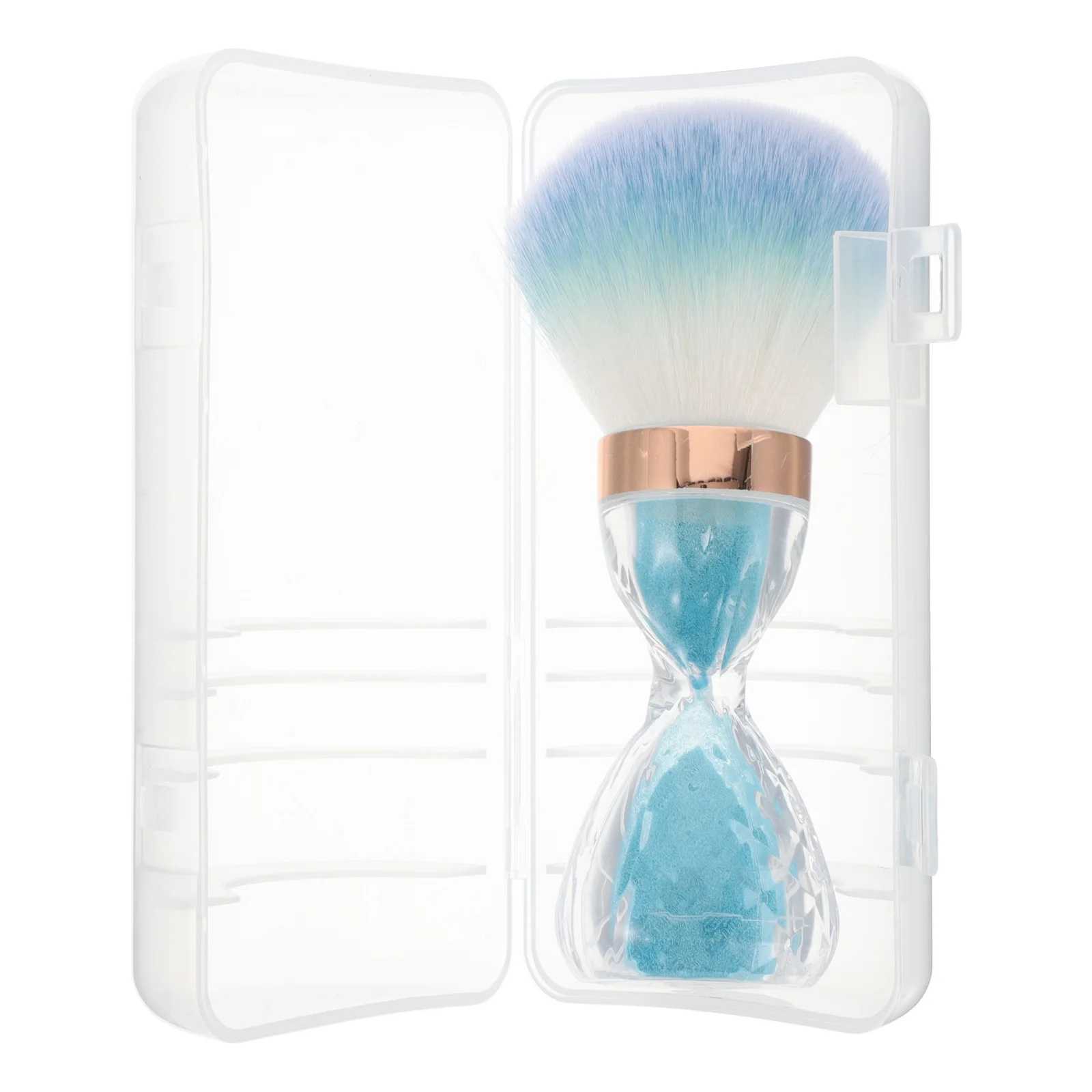 

Nail Art Dust Remover Brush Blue Soft Bristle Cleaner For Makeup Acrylic Brushes Portable Powder Cleanup Tool For Salon