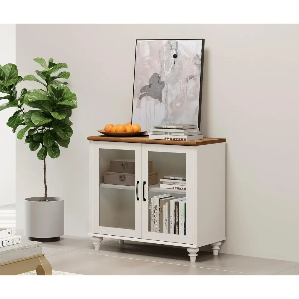 

34-136 TV Stand 3-in-1 Buffet Cabinet with Glass Door for 75/80/85 Inch TVs Living Dining Room Furniture Modern Minimalist Style