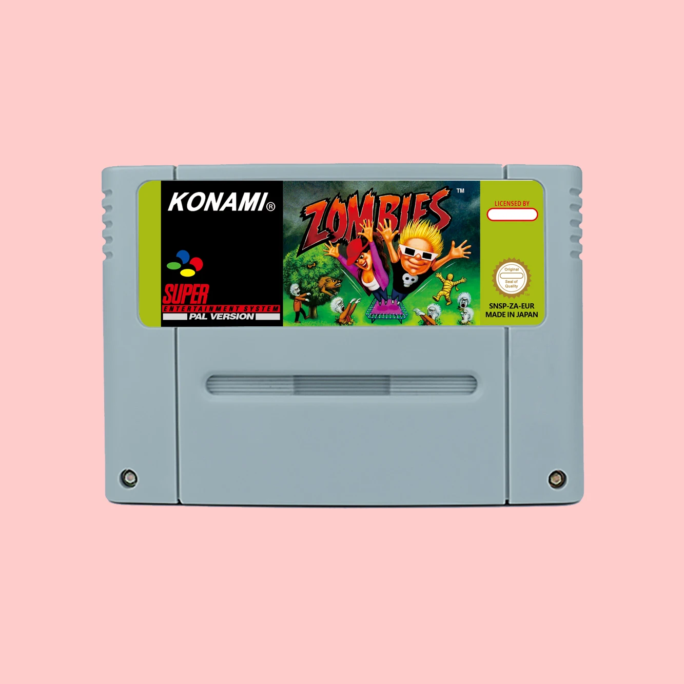 ل SNES SFC Zombies Ate My Neighbors Action Game Cartridge مع صندوق 16bit NTSC USA JAP PAL EUR وحدات تحكم ألعاب الفيديو #3