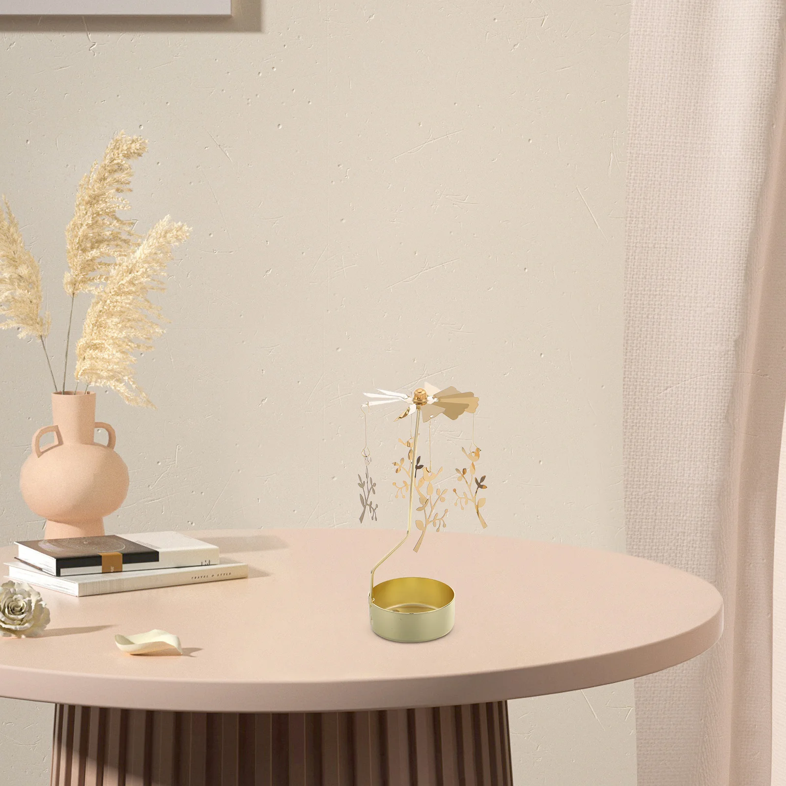 حامل دوار معدني ضوء دوار للمنزل عيد الميلاد الجدول المركزية الديكور عيد الميلاد ديكور للطاولات #4