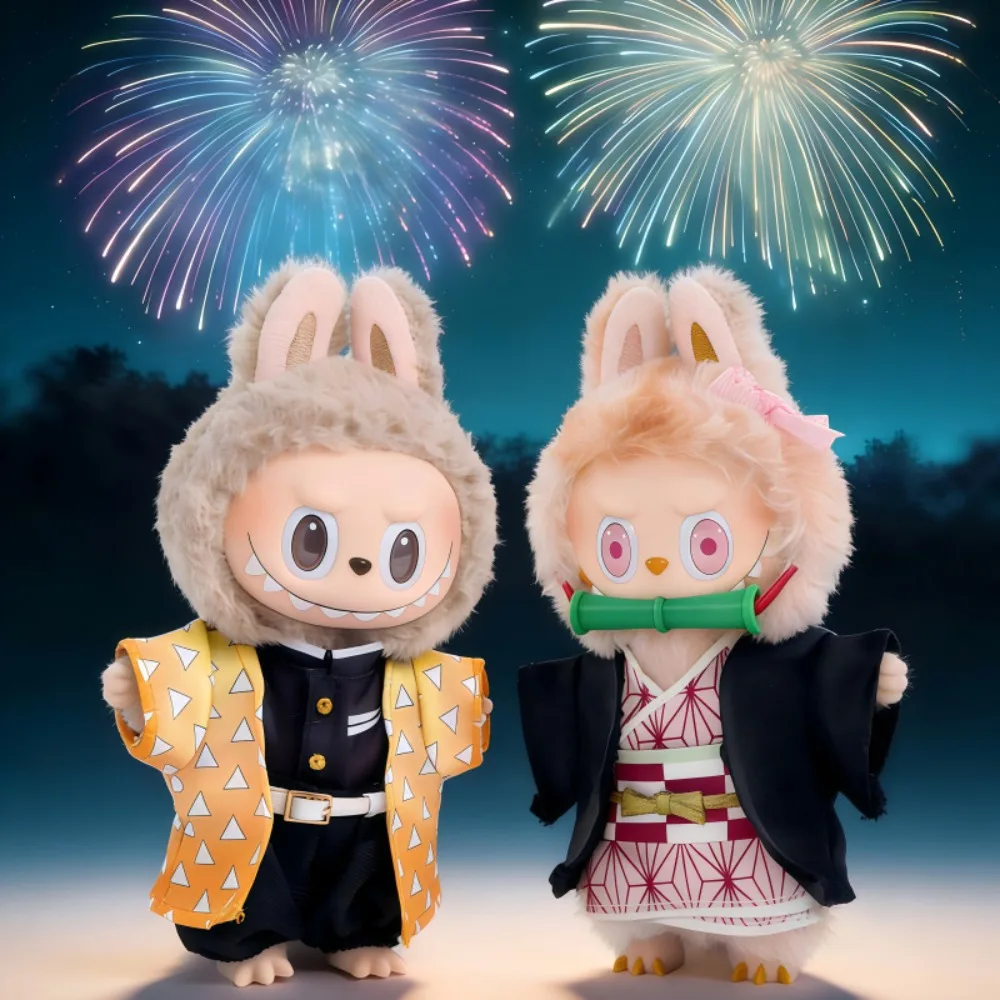 ชุดเสื้อผ้าตุ๊กตา Labubu ขนาด 15/17 ซม. พร้อมอุปกรณ์เสริมสำหรับแต่งตัว ชุดแฟนซี ชุดฮาโลวีน ของเล่น