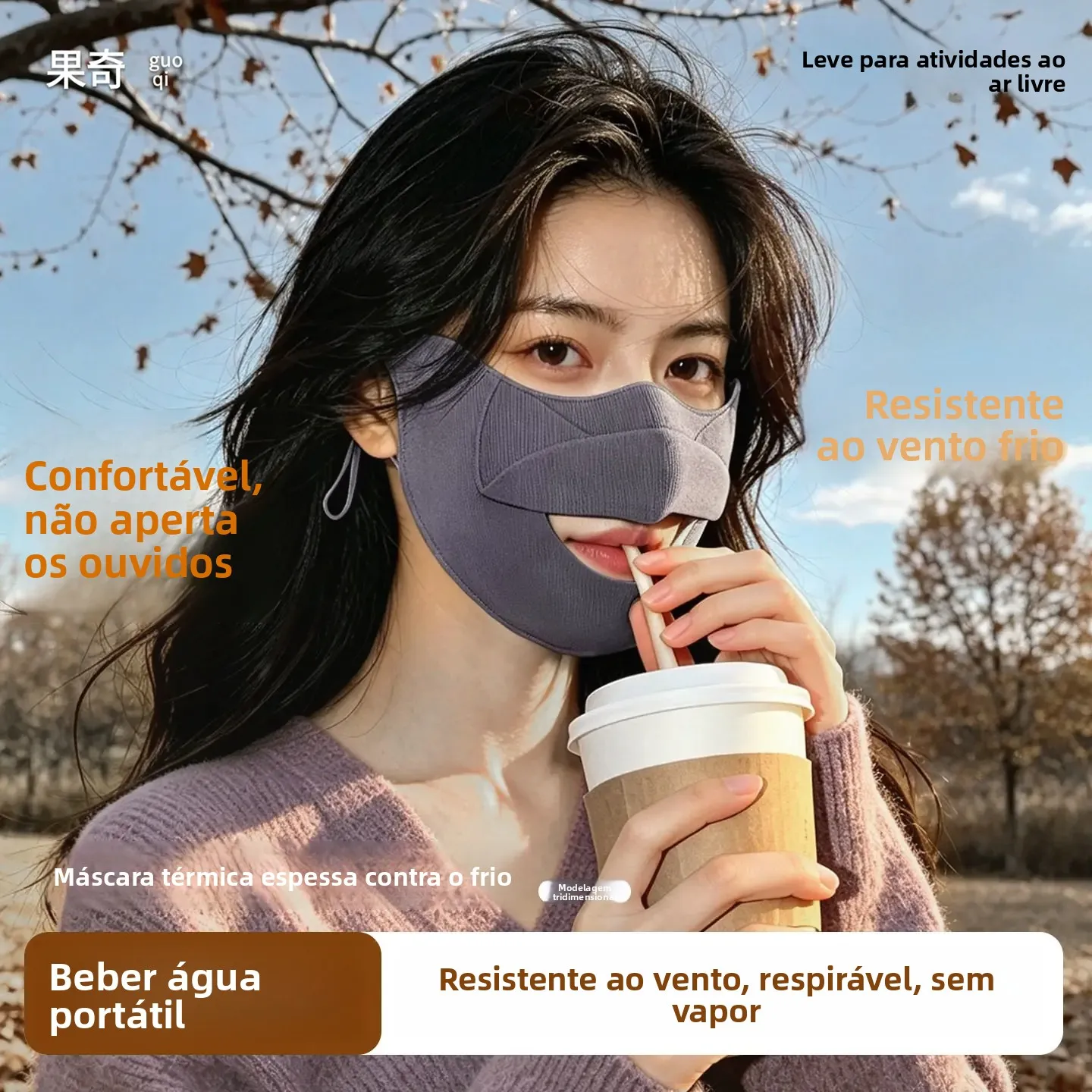 暖かい洗える女性用フェイスマスク-防風通気性3d立体-秋冬新作-フリース素材-通勤シーン向け