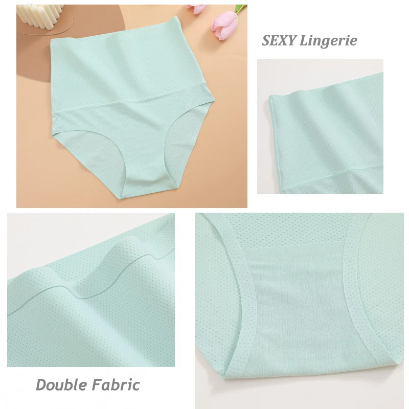 Seamless Shaperwear Women High Rise Briefs Sexy Silk Ultra Breathable Underwear Slimming Lifting Buttocks Corset Pants Elastic