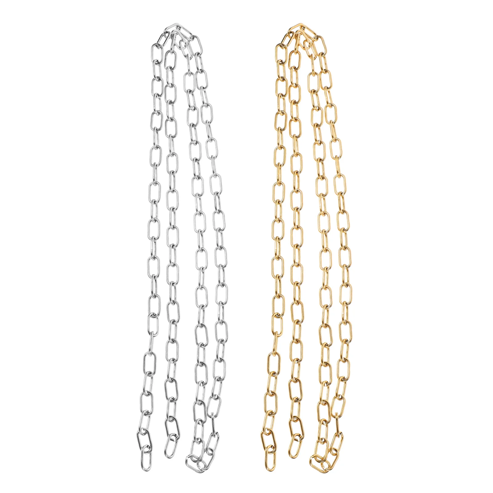 2 Rolls Premium Stainless Steel Interlocking Chain for DIY Jewelry Necklace Making Craft Projects Link Chain Supply