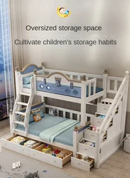 Cherry wood upper and lower beds Bunk beds All solid wood combined child and mother beds Children's bed High and low bed Two-l