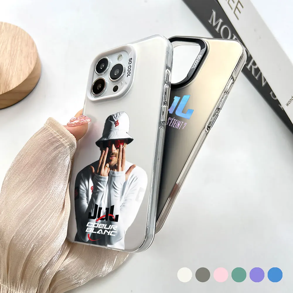 Singer JuL Rapper Phone Case For Apple iPhone 14 15 16 13 12 11 Pro 7 8 Plus X XR XS Max Cqoue Cool Laser Matte Cover Fundas